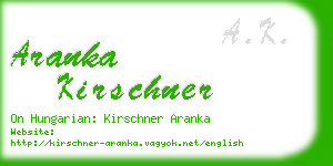 aranka kirschner business card